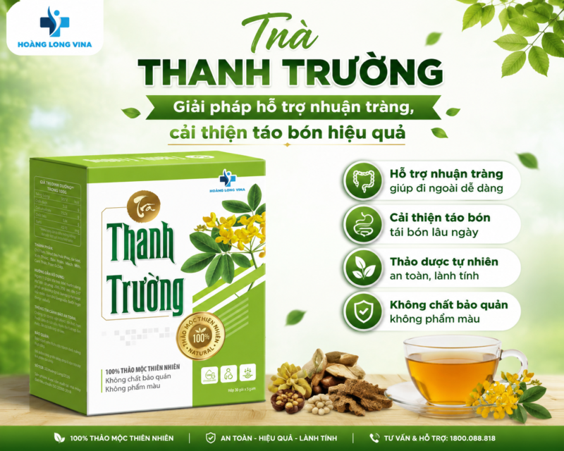 Trà Thanh Trường – Giải pháp hỗ trợ nhuận tràng, cải thiện táo bón hiệu quả