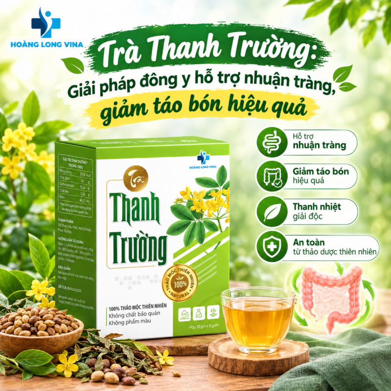 Trà Thanh Trường: Giải pháp đông y hỗ trợ nhuận tràng, giảm táo bón hiệu quả