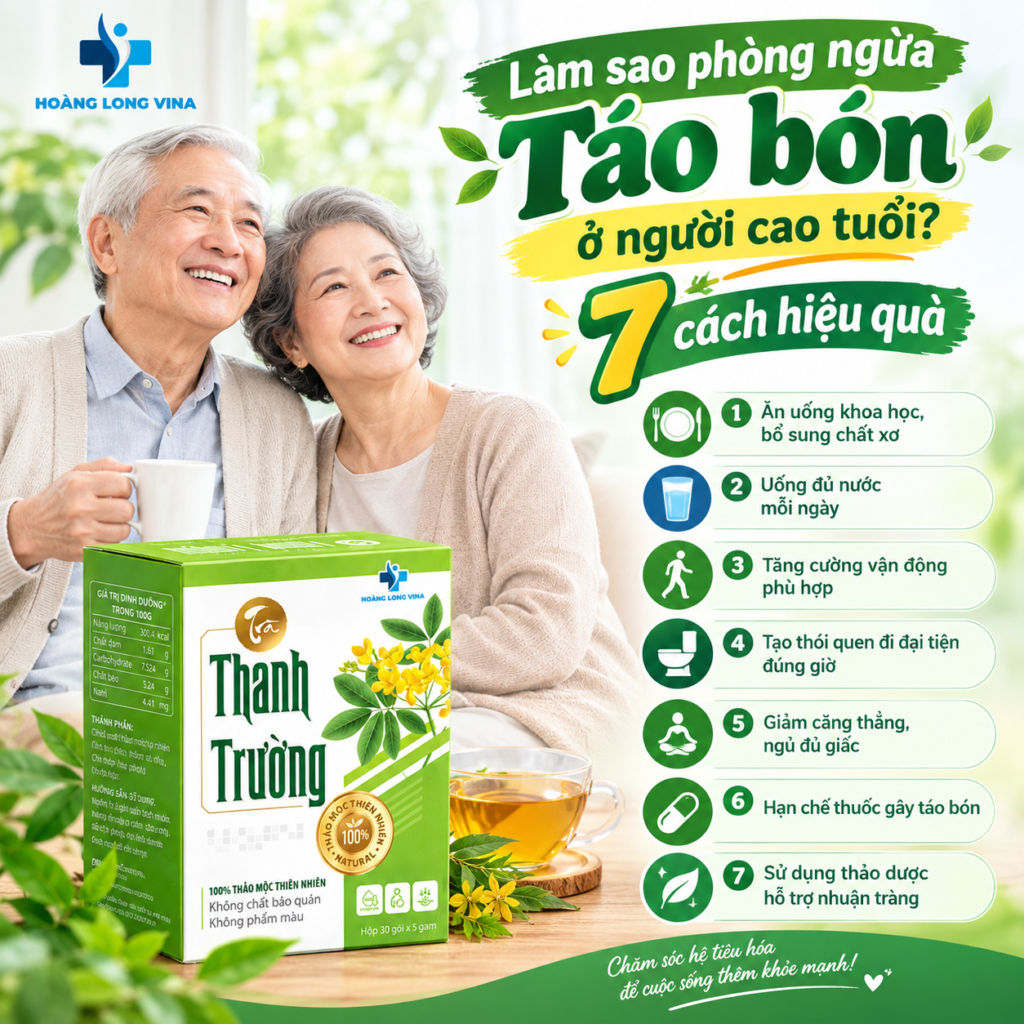 Làm sao phòng ngừa táo bón ở người cao tuổi? 7 cách hiệu quả 