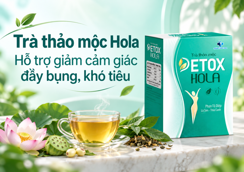 Trà thảo mộc Hola – Hỗ trợ giảm cảm giác đầy bụng, khó tiêu 