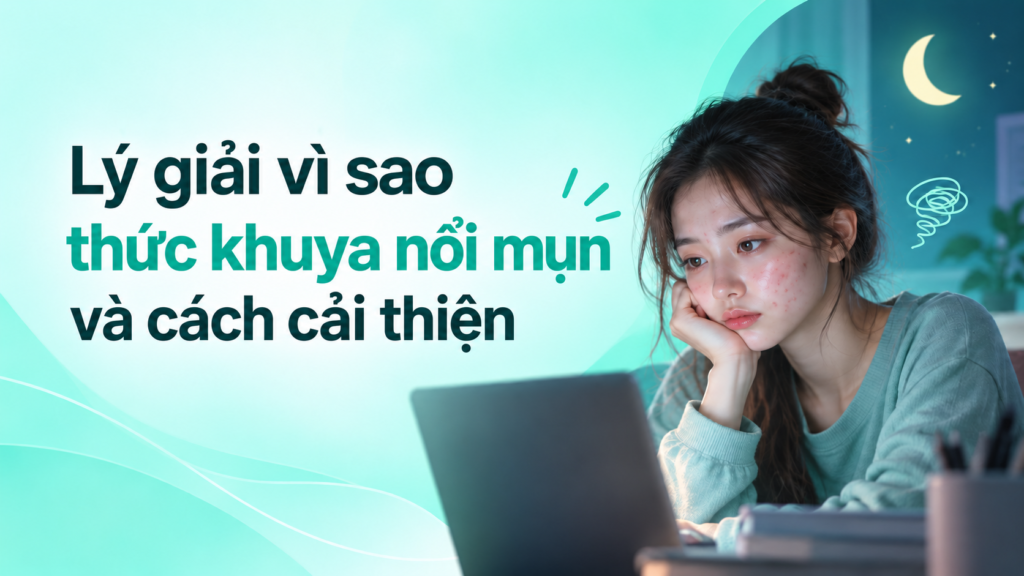 Lý giải vì sao thức khuya nổi mụn và cách cải thiện 