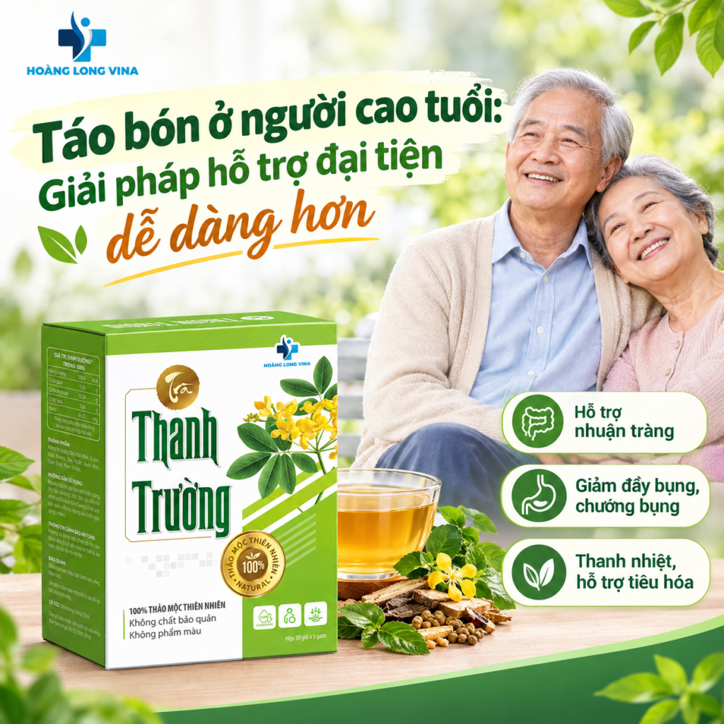 Táo bón ở người cao tuổi: Giải pháp hỗ trợ đại tiện dễ dàng hơn