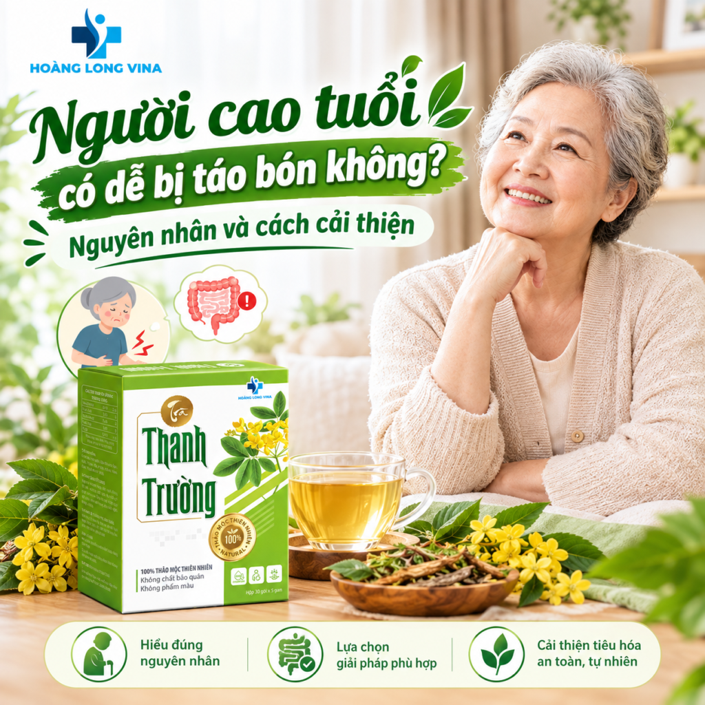 Người cao tuổi có dễ bị táo bón không? Nguyên nhân và cách cải thiện 