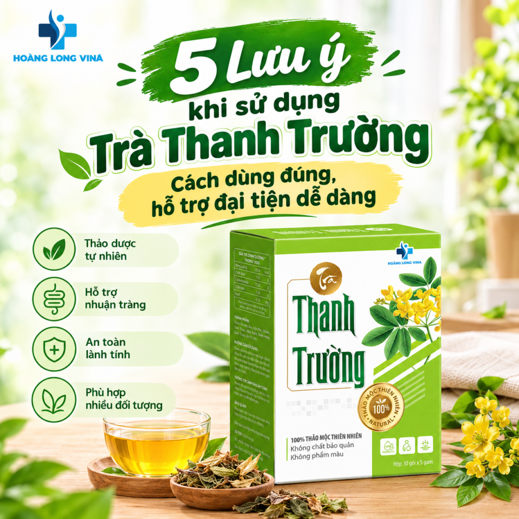 5 Lưu ý khi sử dụng Trà Thanh Trường – Cách dùng đúng, hỗ trợ đại tiện dễ dàng 